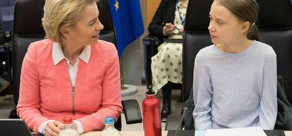 EU-Kommissionschefin Ursula von der Leyen und Klimaaktivistin Greta Thunberg.